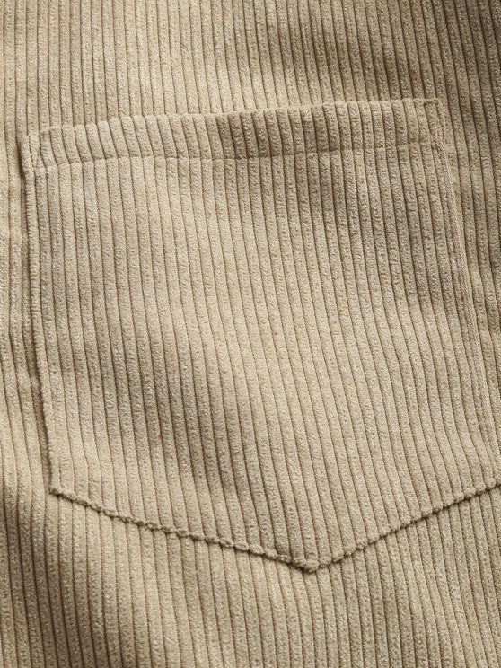 MARTIN | Mens half button corduroy long sleeves shirt