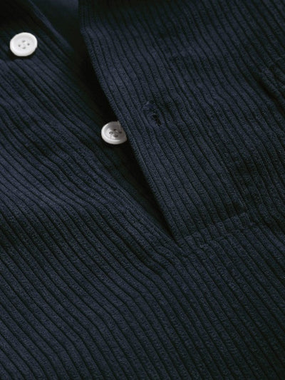MARTIN | Mens half button corduroy long sleeves shirt