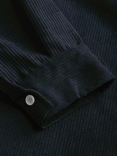 MARTIN | Mens half button corduroy long sleeves shirt