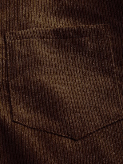 MARTIN | Mens half button corduroy long sleeves shirt